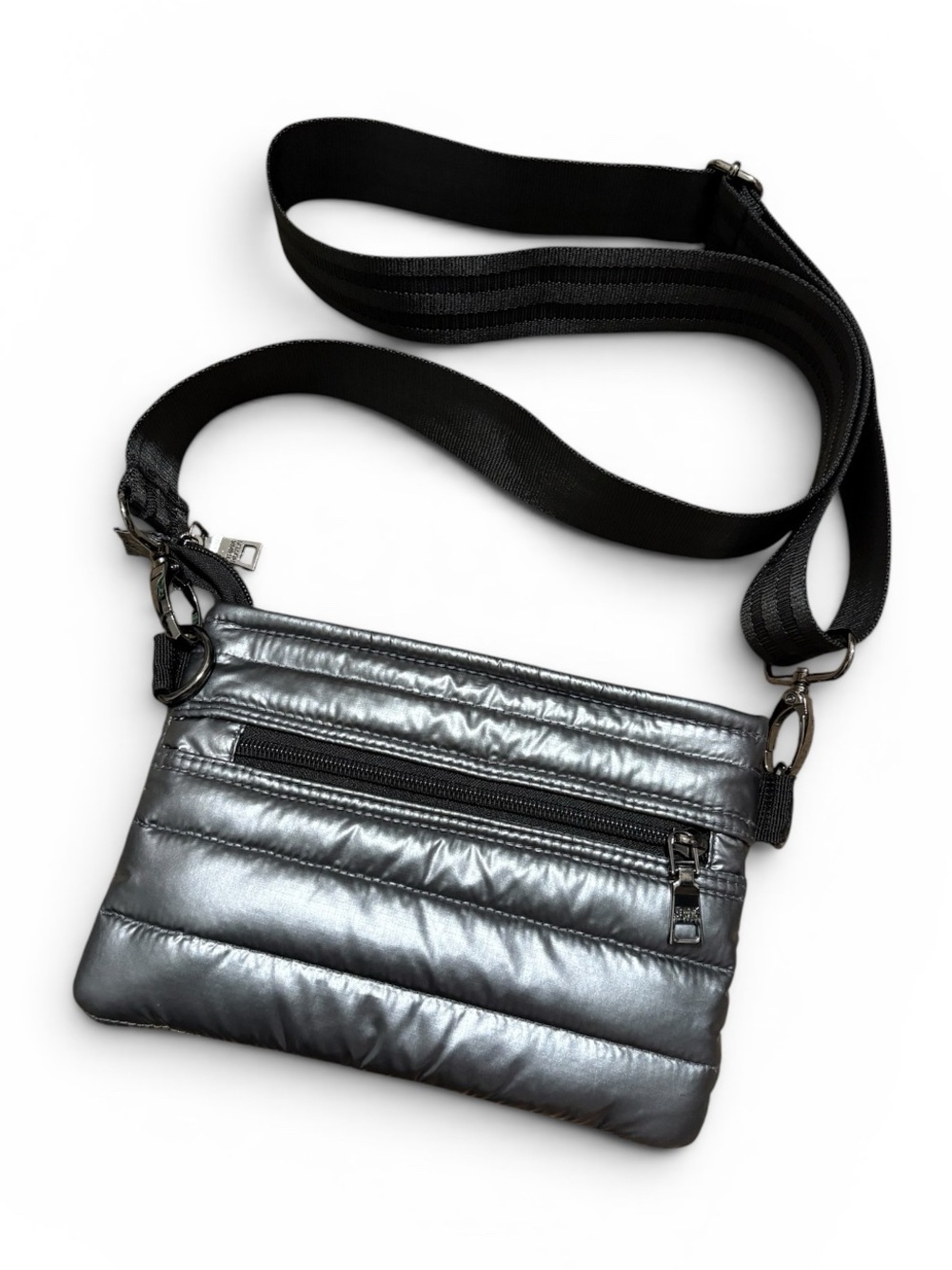 THINK ROYLN Bum Bag 2.0 Quilted Crossbody Bag in Liquid Charcoal - Picture 3 of 6